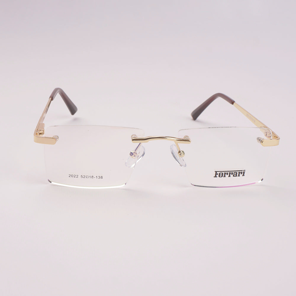 Frame less Optical Frame For Man & Woman Golden