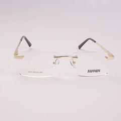 Frame less Optical Frame For Man & Woman Golden