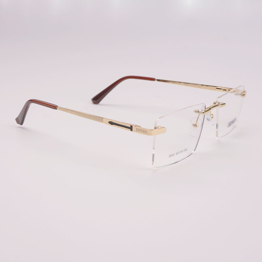 Frame less Optical Frame For Man & Woman Golden