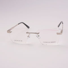 Frame less Optical Frame For Man & Woman Silver