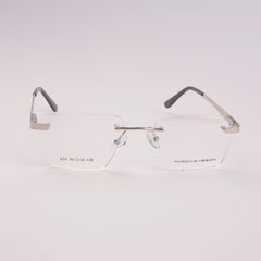 Frame less Optical Frame For Man & Woman Silver