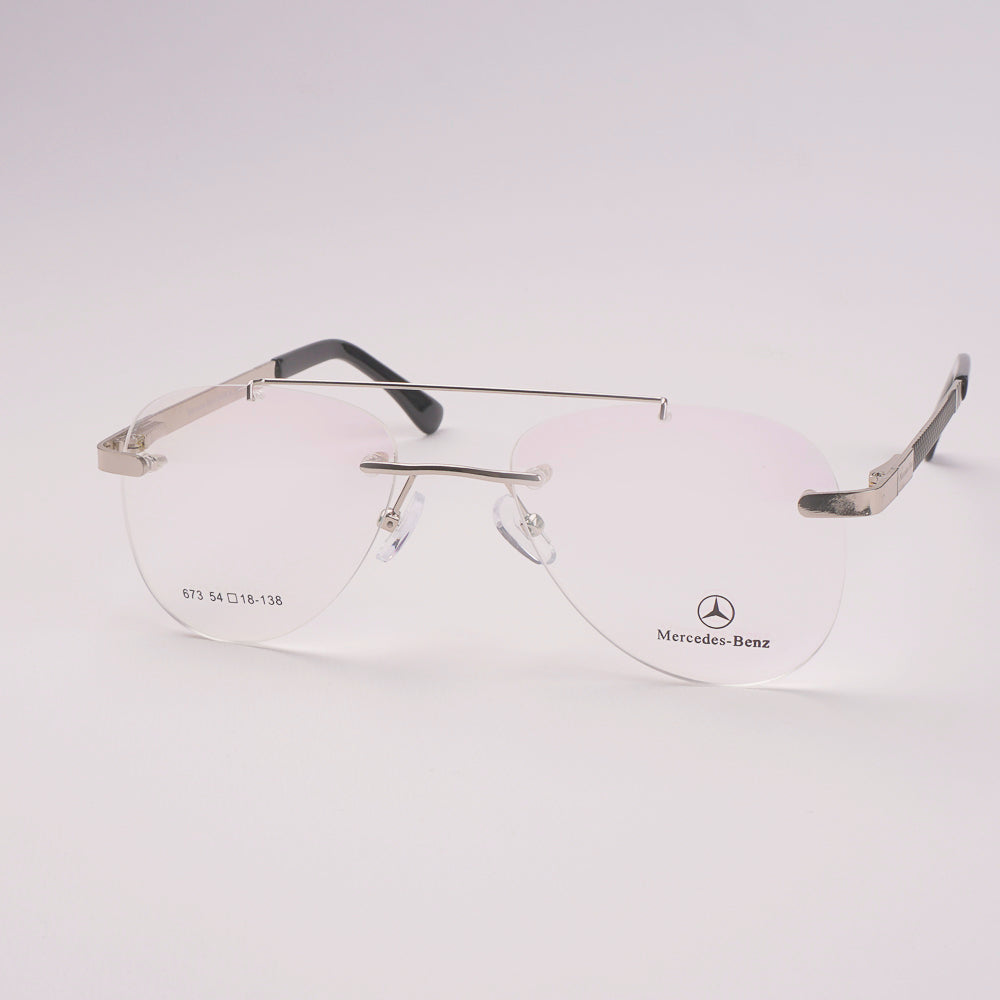 Frame less Optical Frame For Man & Woman Silver