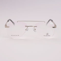 Frame less Optical Frame For Man & Woman Silver