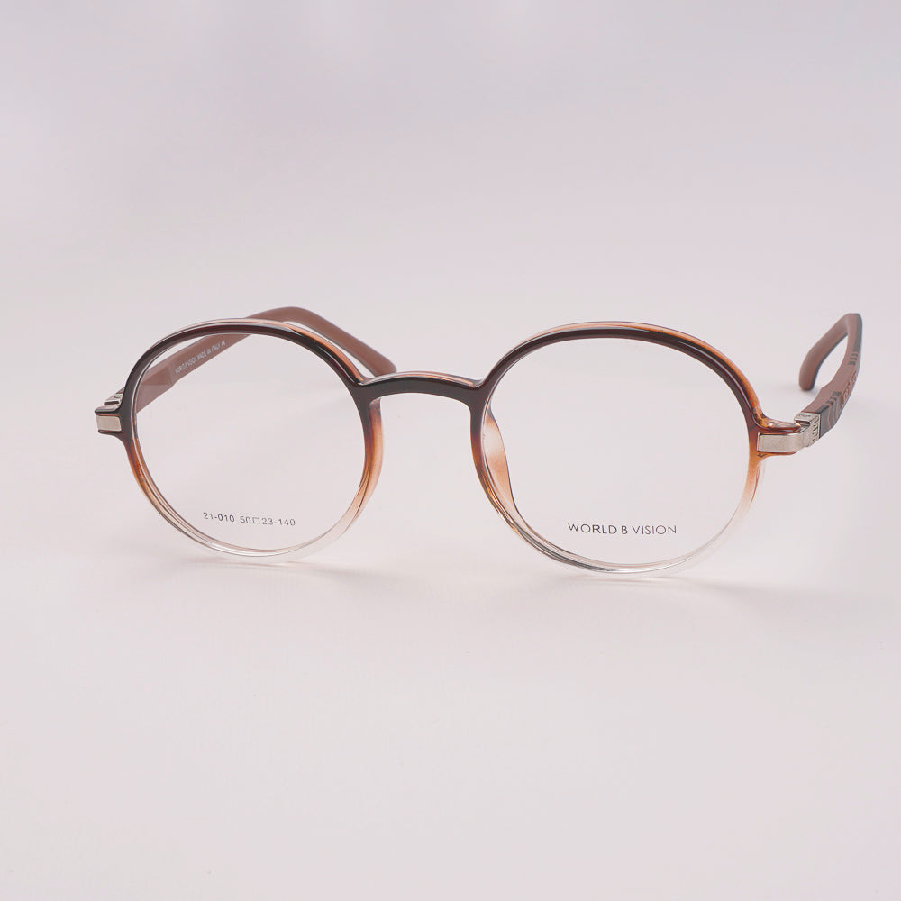 Round Shape Optical Frame For Man & Woman Brown