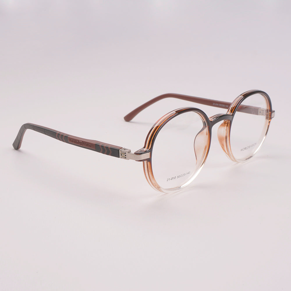 Round Shape Optical Frame For Man & Woman Brown