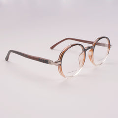 Round Shape Optical Frame For Man & Woman Brown