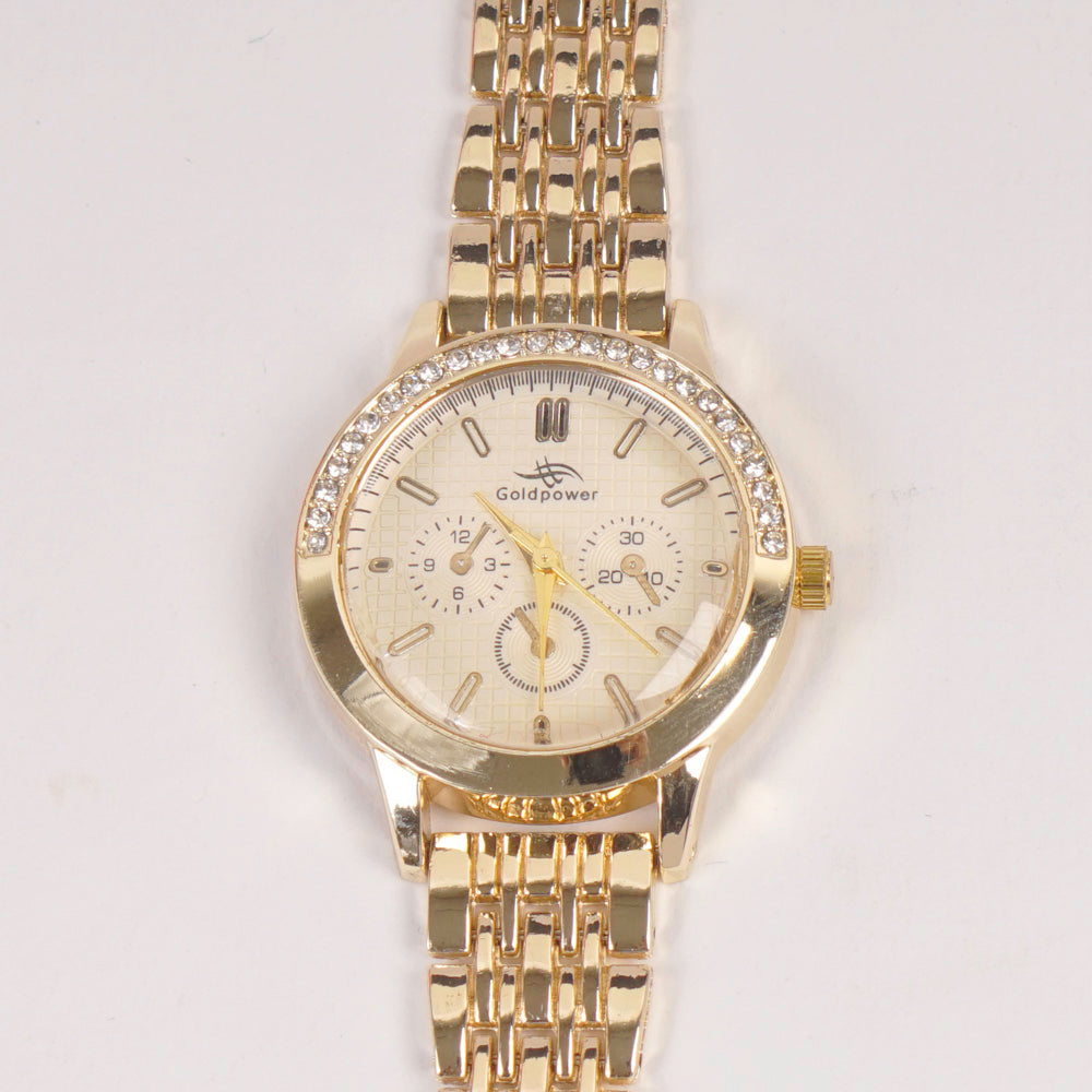 Woman Golden Chain Watch Golden Style