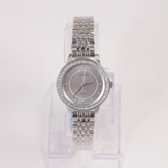 Woman Silver Chain Watch Silver Stone Dial