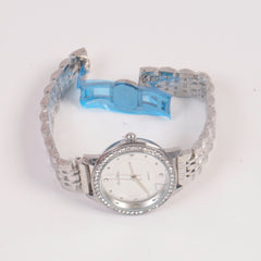 Woman Silver Chain Watch Silver Stone Dial