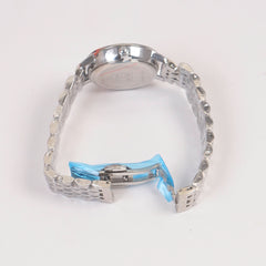 Woman Silver Chain Watch Silver Stone Dial