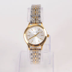 Two Tone Woman Silver Chain Watch Silver Dial 1