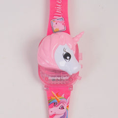 Kids Character digital watch Pink Unicn