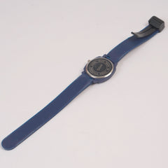 Woman Watch Blue Dial With Rubber Straps