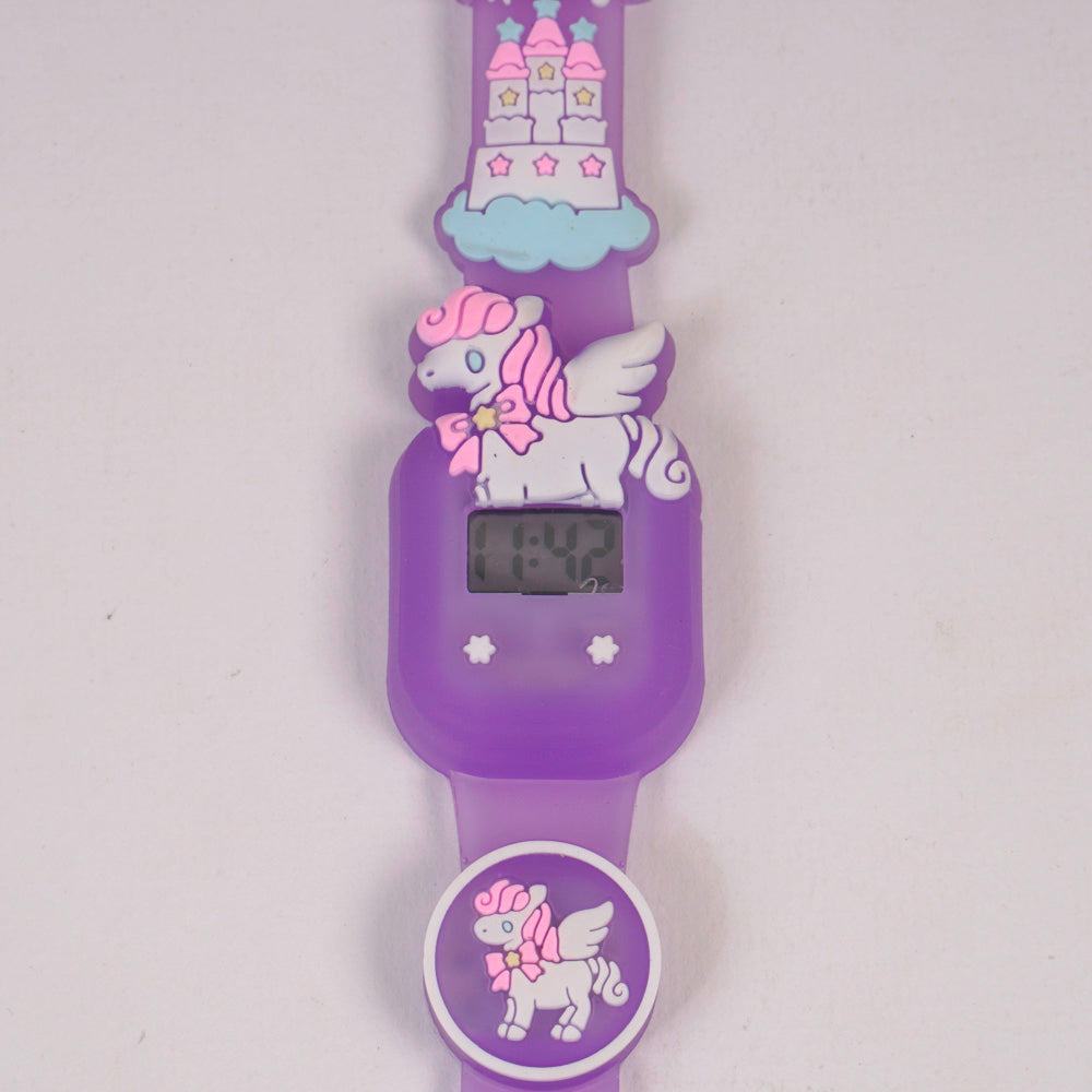 Kids Digital Character Watch Purple Unicorn