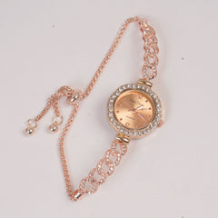 Woman Bracelet Watch Rosegold Dial