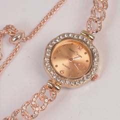 Woman Bracelet Watch Rosegold Dial