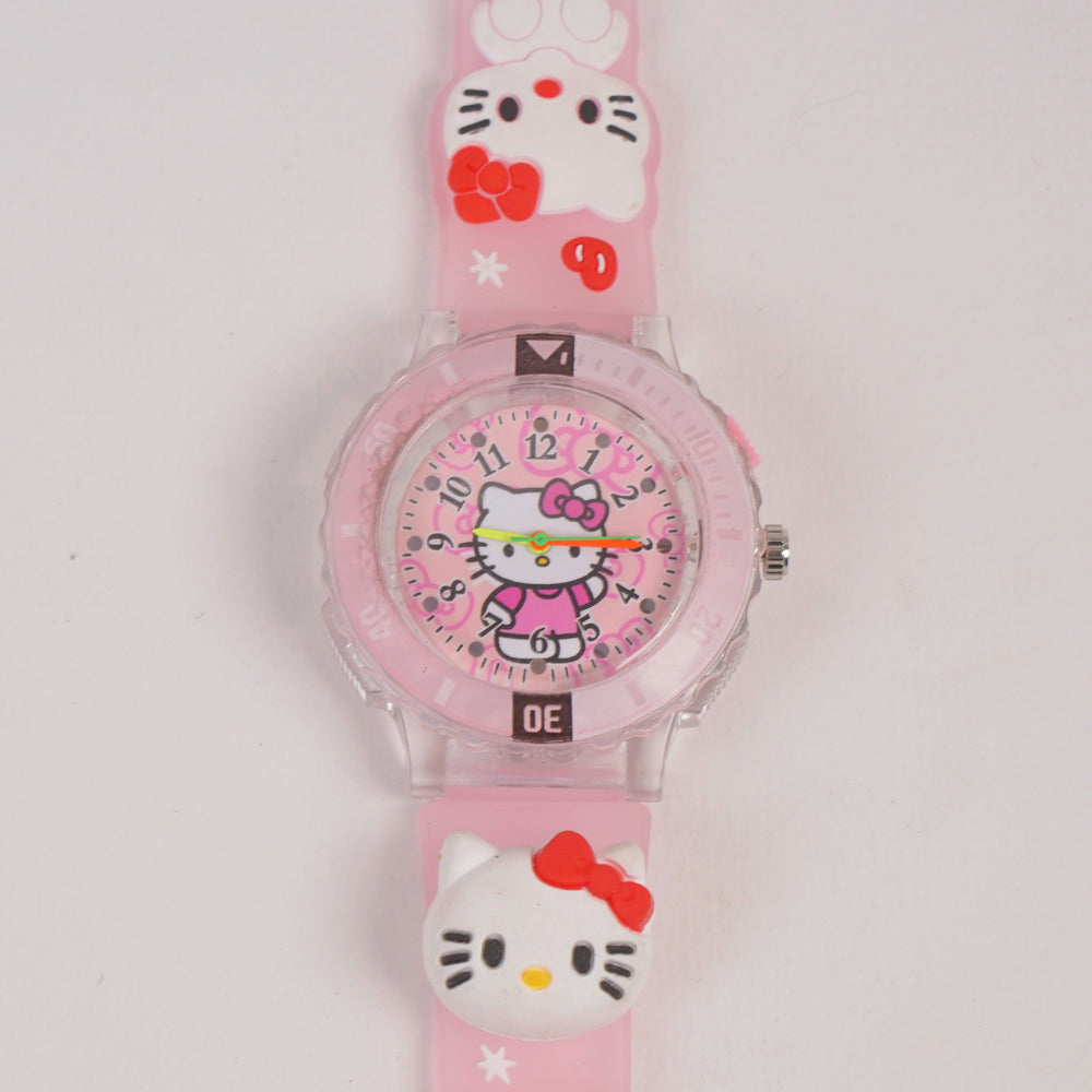 Kids Character Analogue Watch Pink