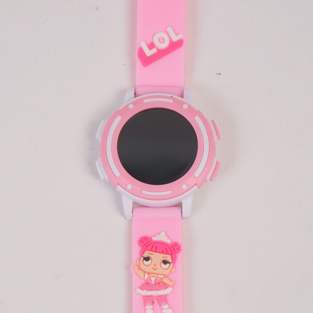 Kids Digital Character Watch Pink LLO