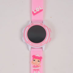 Kids Digital Character Watch Pink LLO