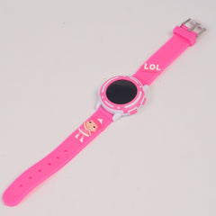 Kids Digital Character Watch Dark Pink LLO