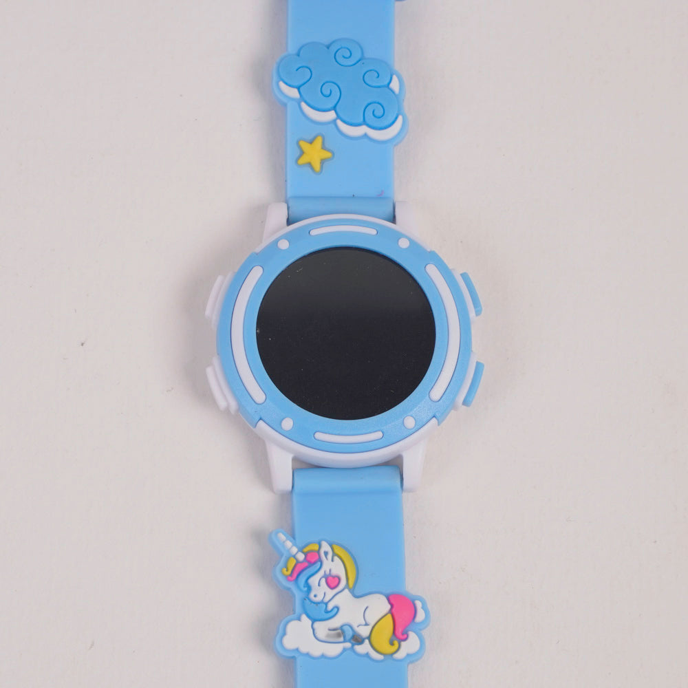 Kids Digital Character Watch Cyan