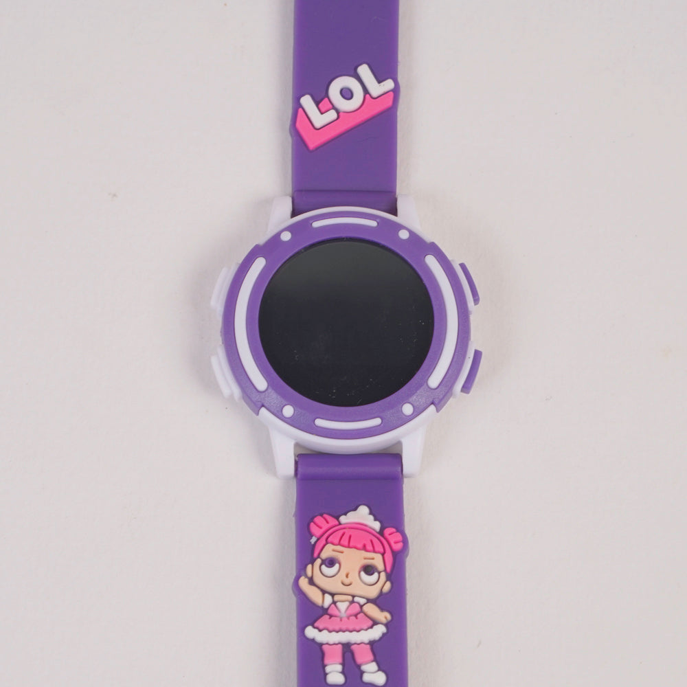Kids Digital Character Watch Purple LLO