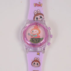 Kids Digital Character Purple Watch