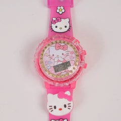 Kids Spinner Character digital watch pink cat