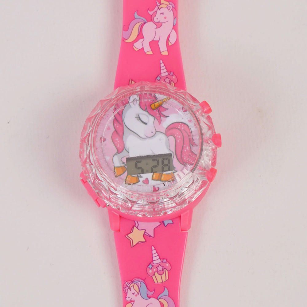 Kids Spinner Character digital watch pink unicorn