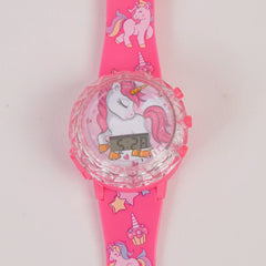 Kids Spinner Character digital watch pink unicorn
