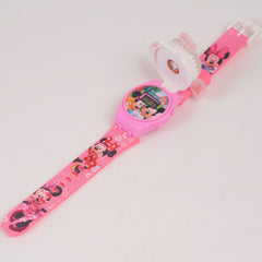 Kids Spinner Character digital watch pink micky mouse