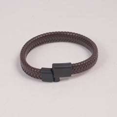 Brown PU Leather Braided Bracelet