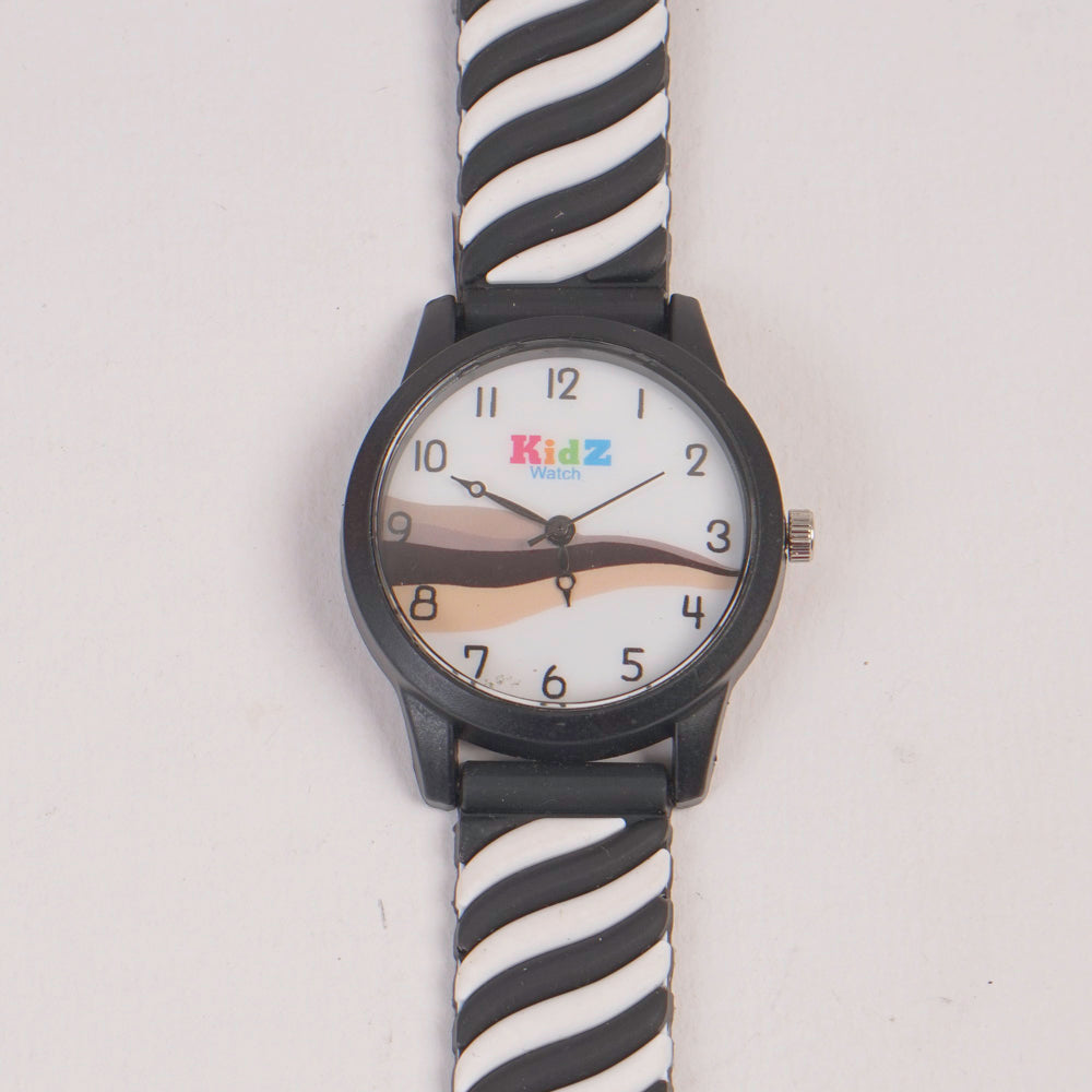 Kids Analogue Watch Blk Whte