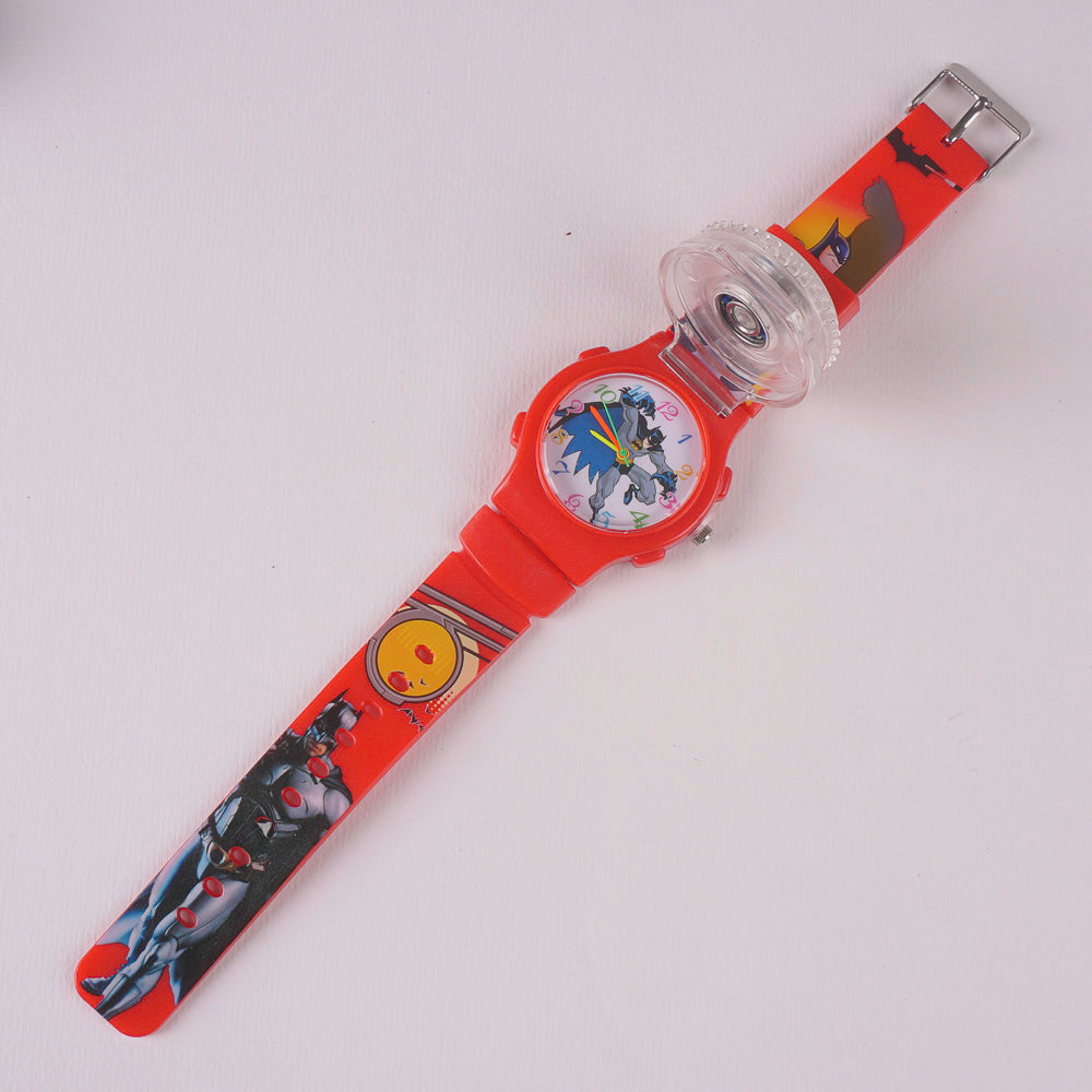 Kids Character Analogue Wrist Watch Red B