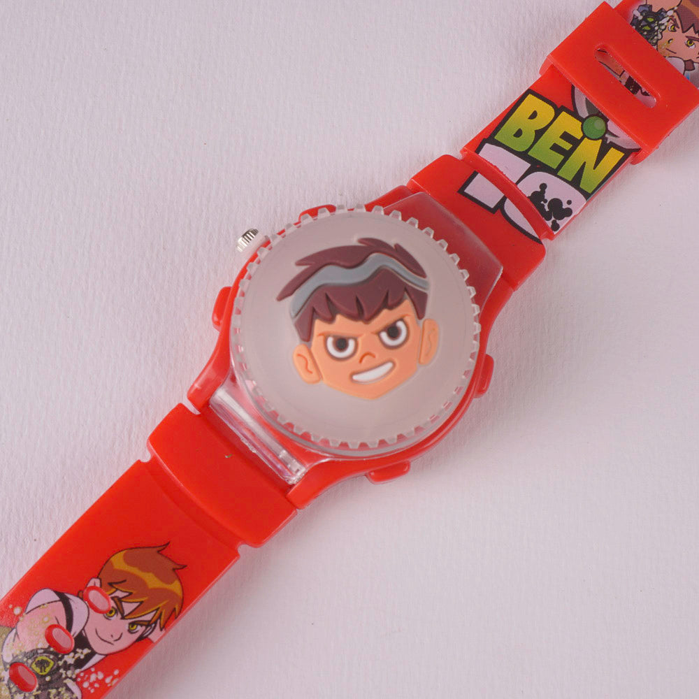 Kids Character Analogue Wrist Watch Red B