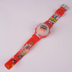 Kids Character Analogue Wrist Watch Red B