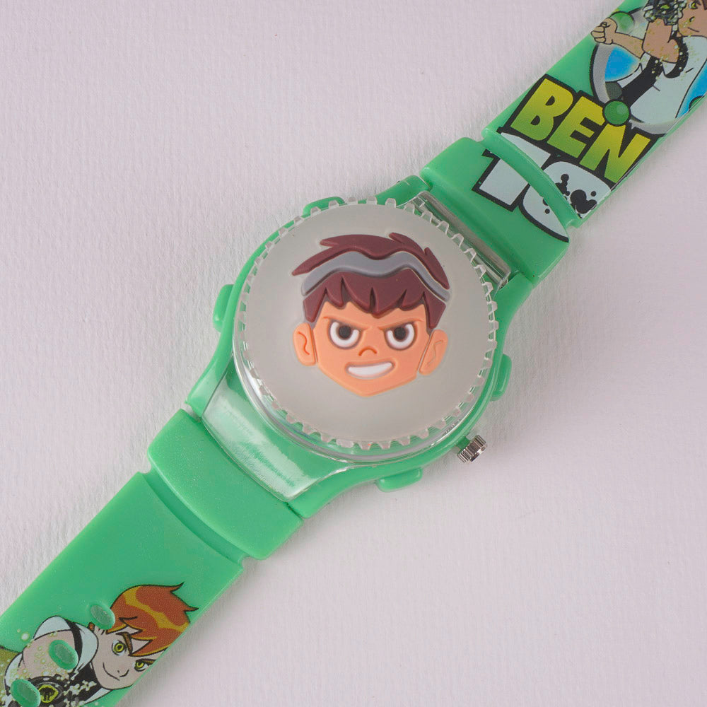 Kids Character Analogue Wrist Watch Green B