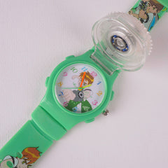 Kids Character Analogue Wrist Watch Green B