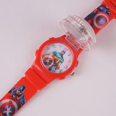 Kids Character Analogue Wrist Watch Red M