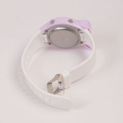 KIDS purple sports digital watch with white straps