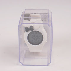 KIDS white sports digital watch with white straps
