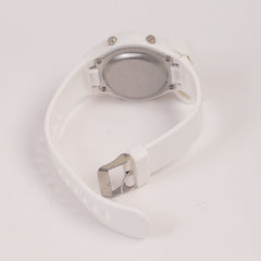 KIDS white sports digital watch with white straps
