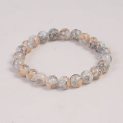 Beads Bracelets for Men & Women White_grey