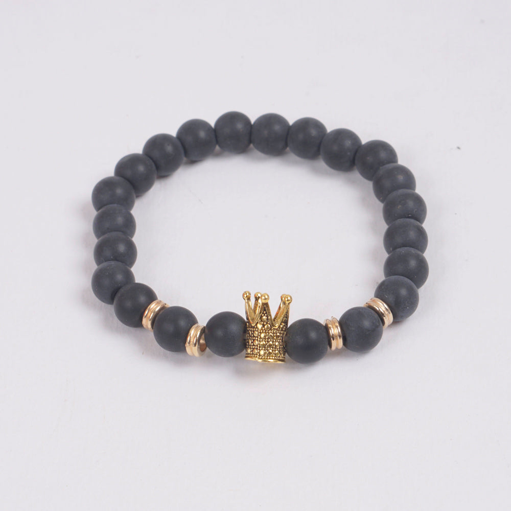 Beads Bracelets for Men & Women Golden Crown