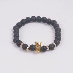 Beads Bracelets for Men & Women Golden Crown