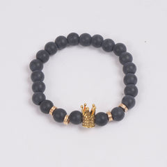 Beads Bracelets for Men & Women Golden Crown