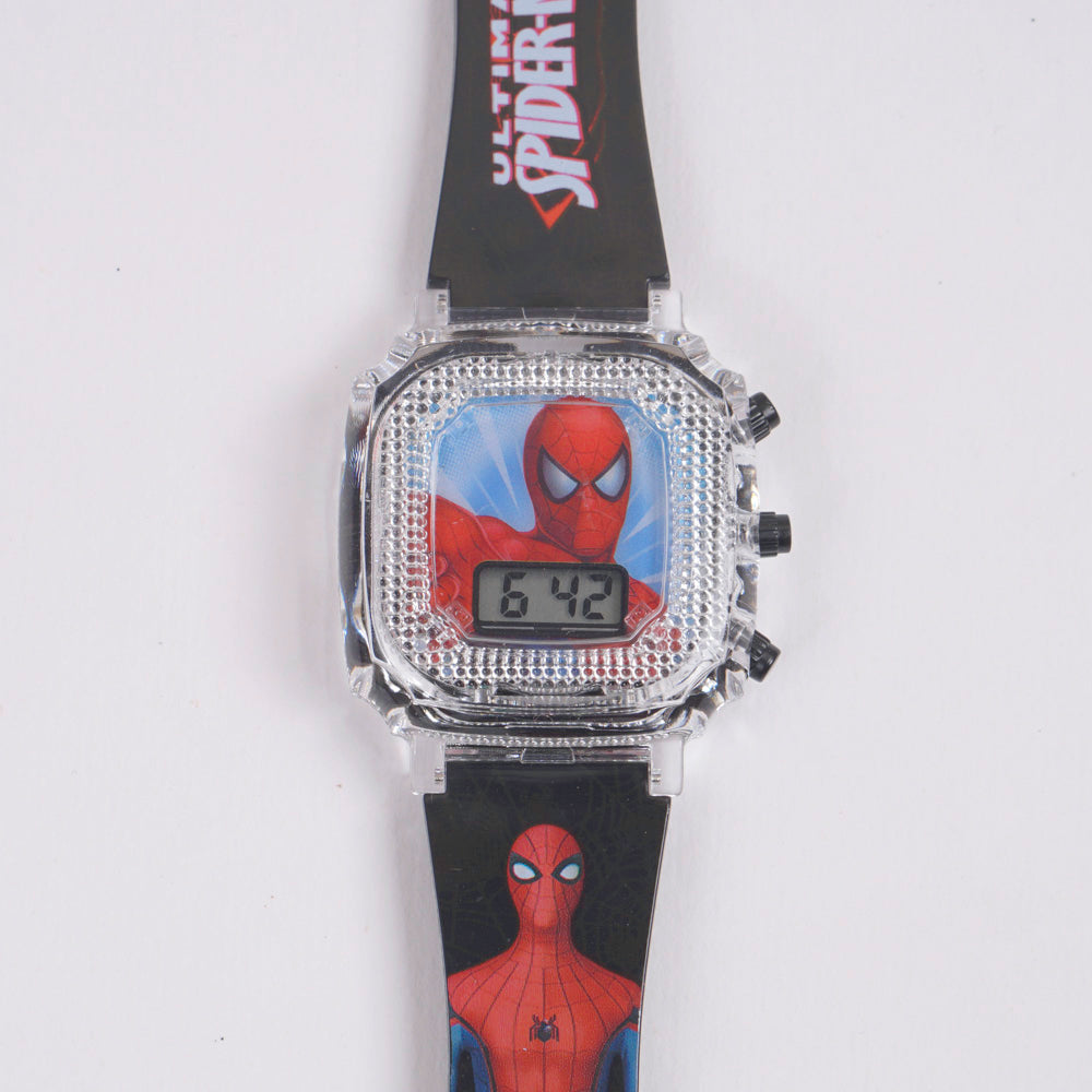 Kids digital character watch Black Spman