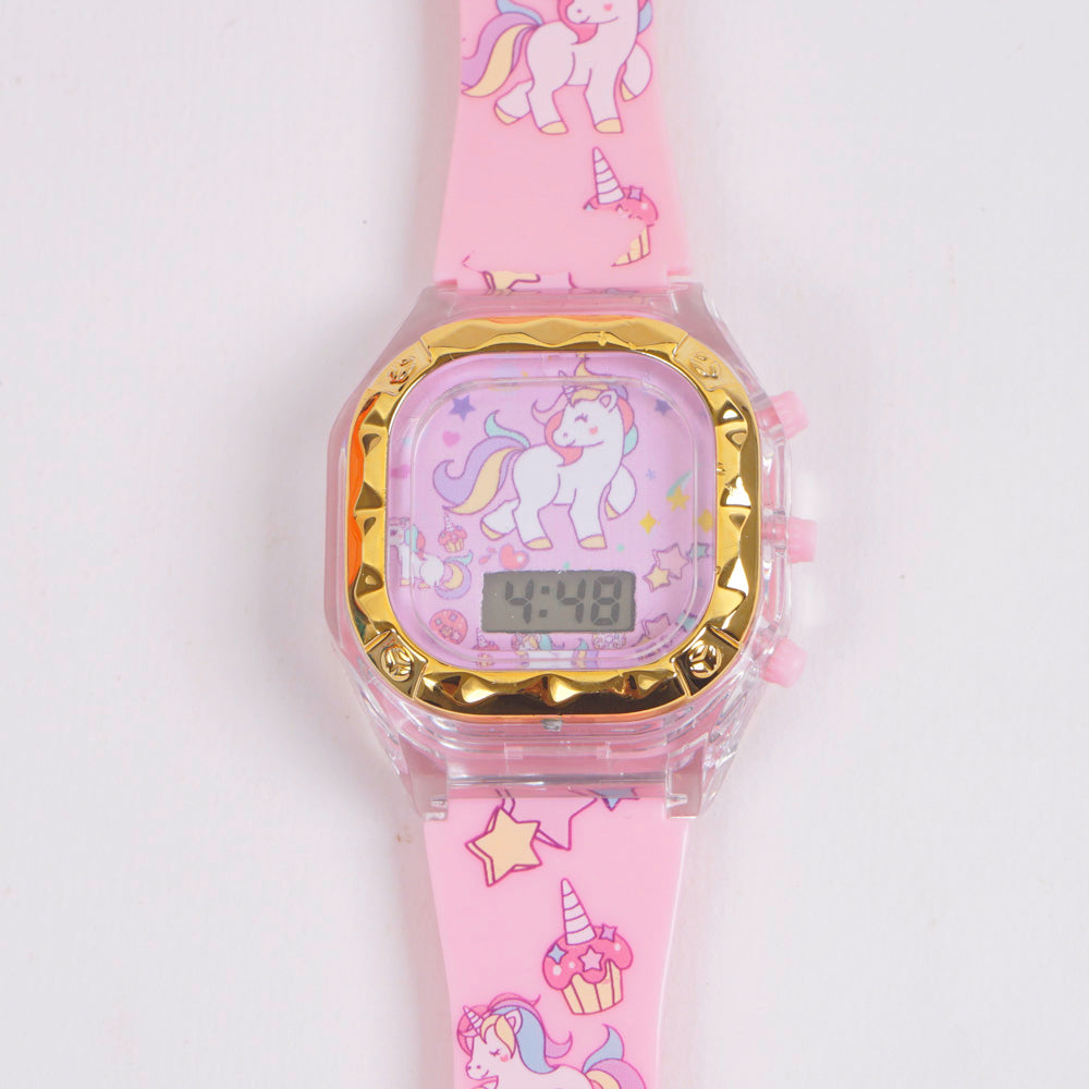 Kids digital character watch Pink Unicon