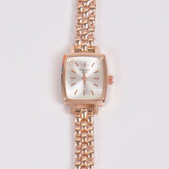 Woman Rosegold Chain Watch White Dial