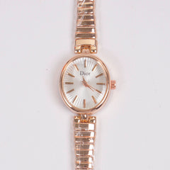 Woman Rosegold Chain Watch White Dial